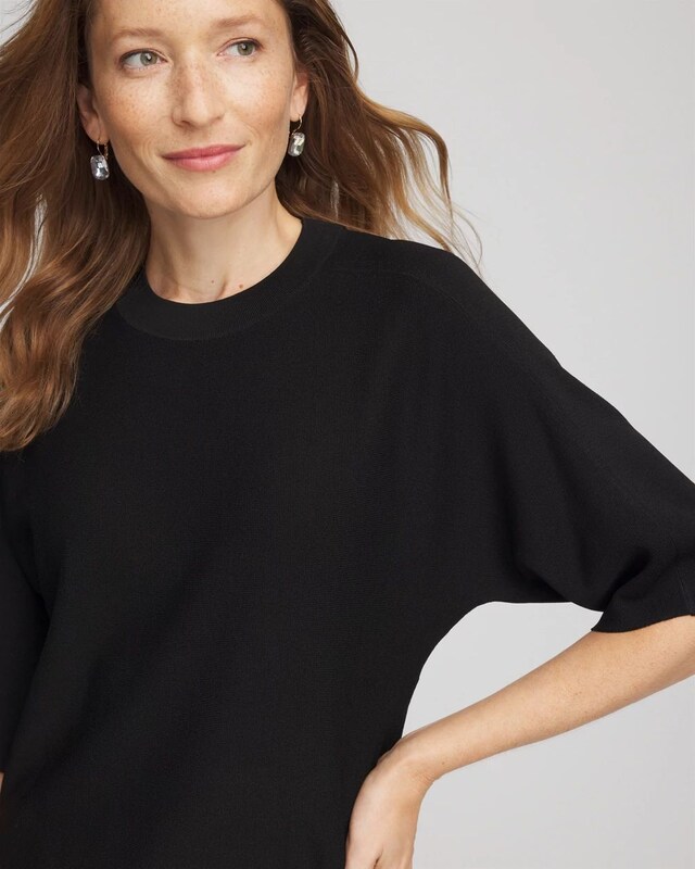 Dolman Sleeve Crew Neck Pullover Sweater - image 4